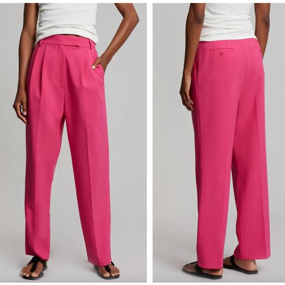 THE FRANKIE SHOP Bea Pants Trousers Fuchsia Hot Pink {G54}